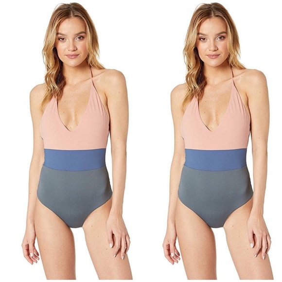 NWT Anthropologie x Tavik One-Piece Color Blocked Swimsuit Chase, Size medium - Picture 2 of 8